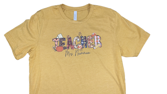 Fall Custom Teacher T-shirt