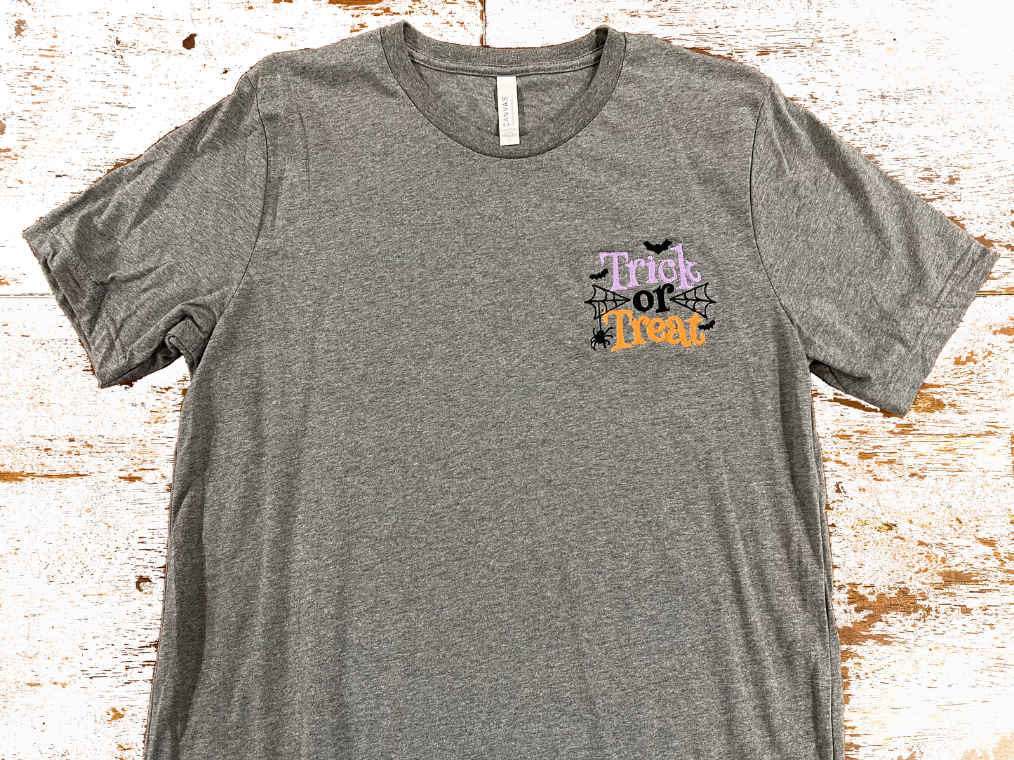 Trick or Treat Embroidered T-Shirt